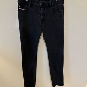 Diesel Men's Slim-Skinny Black Jeans